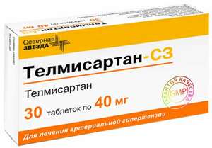телмисартан тева таблетки 80 мг 30 шт Телмисартан-СЗ Таблетки 40 мг 30 шт