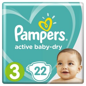 Pampers Подгузники Active Baby-Dry Midi 6–10 кг 22 шт