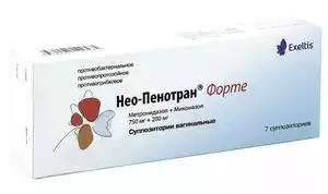 Нео-Пенотран Форте Суппозитории вагинальные 750 мг + 200 мг 7 шт