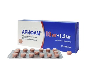 Арифам Таблетки с модифицированным высвобождением покрытые пленочной оболочкой 10 мг + 1,5 мг 30 шт