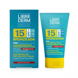 Librederm Bronzeada Солнцезащитный крем SPF 15 с Омега 3-6-9 150 мл