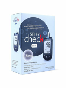 SelfyCheck Prim глюкометр unistrip 1 дженерик тест полоски для контроля глюкозы в крови 50 шт
