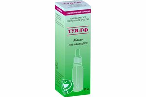 цена Туя-ГФ масло для местного применения гомеопатическое 25 мл