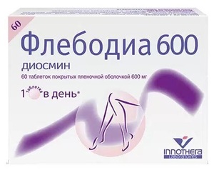 Флебодиа 600 Таблетки покрытые пленочной оболочкой 600 мг 60 шт