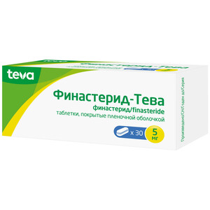Финастерид-Тева Таблетки покрытые пленочной оболочкой 5 мг 30 шт