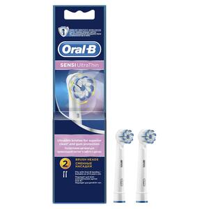 Oral-B Насадки сменные для электрических зубных щеток Sensi Ultra thin для бережной чистки 2 шт зубная щетка oral b ultrathin бережная забота экстрамягкая 1 шт