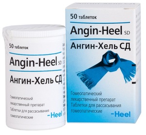 Ангин-Хель СД Таблетки для рассасывания гомеопатические 50 шт ангин хель сд таб сублингв гомеоп 50