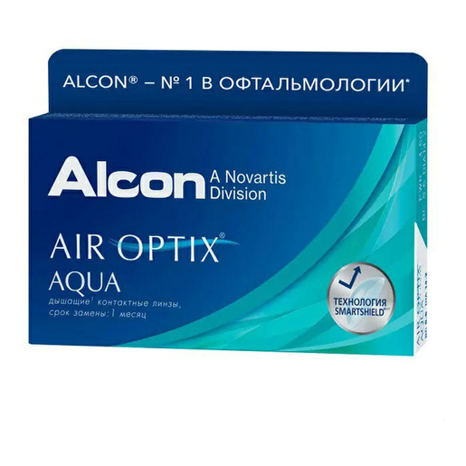 Air Optix Aqua Линзы контактные -2,50 8.6 6 шт