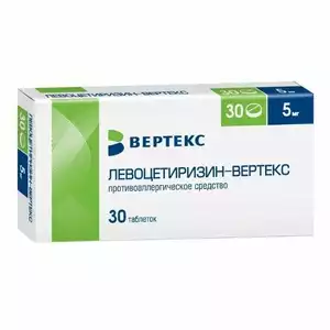 Левоцетиризин-Вертекс таблетки 5 мг 30 шт