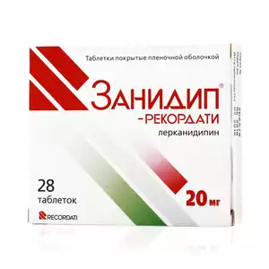 Занидип-Рекордати Таблетки 20 мг 28 шт