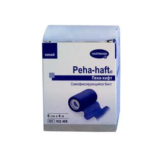 Hartmann Peha-haft Бинт фиксирующий когезивный синий 4 м х 6 см