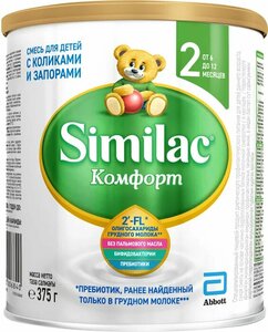 смесь similac abbott classic 2 от 6 до 12 месяцев 300 г Similac Комфорт 2 Смесь сухая молочная для детей от 6 до 12 месяцев 375 г