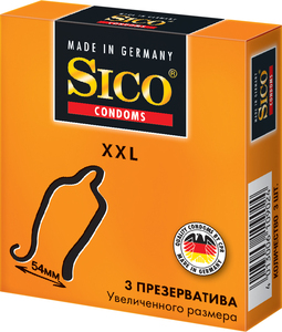 Sico XXL Презервативы 3 шт презервативы duett xxl увеличенного размера 144 штуки
