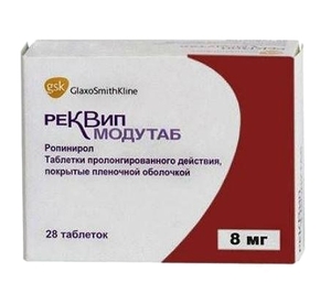 Реквип Модутаб Таблетки 8 мг 28 шт
