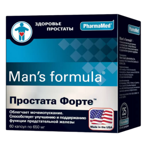 Man's formula Простата Форте Капсулы массой 650 мг 60 шт man s formula больше чем поливитамины капсулы массой 1000 мг 60 шт