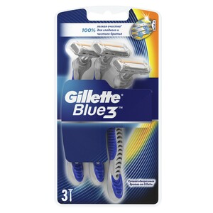 Gillette Blue 3 Станки одноразовые 3 шт gillette venus 3 одноразовые станки для женщин 3 шт