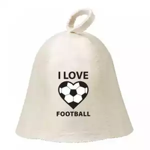 Банные штучки шапка я люблю футбол войлок 100%