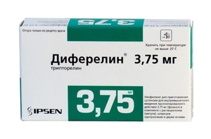 Диферелин Лиофилизат для приготовления суспензии для внутримышечного введения пролонгированного действия 3,75 мг шприц 1 шт
