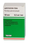 Цисплатин-Тева Концентрат для приготовления раствора для инфузий 0,5 мг/мл флакон 50 мл 1 шт