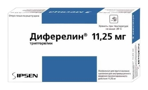 Диферелин Лиофилизат для приготовления суспензии для внутримышечного и подкожного введения пролонгированного действия 11,25 мг флакон 1 шт в комплекте с Растворителем 1 шт