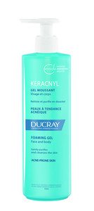 Ducray Keracnyl Гель очищающий для лица и тела 400 мл очищающий гель для лица keracnyl gel limpiador duo ducray 2 х 400 мл
