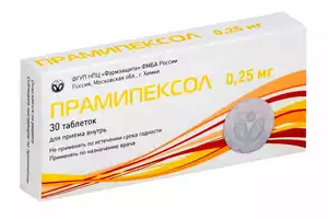 Прамипексол Таблетки 0,25 мг 30 шт