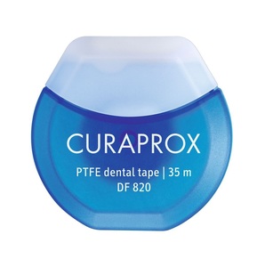 Curaprox Нить зубная тефлоновая с хлоргексидином 35 м curaprox зубная нить с держателем 30 штук curaprox зубные нити