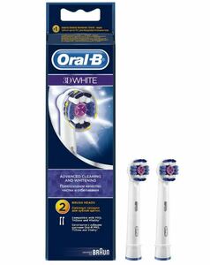 цена Oral-B 3D White Насадка для электрической зубной щетки отбеливающая 2 шт