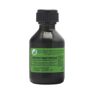 Бриллиантовый зеленый Раствор спиртосодержащий 1 % 25 мл йод раствор спиртосодержащий 5 % 10 мл