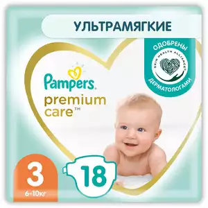 Pampers Premium Care Подгузники 6-10 кг 18 шт