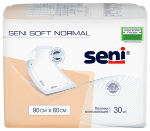 Seni soft normal Пеленки гигиенические 90х60 см 30 шт прокладки гигиенические 40х60 см 30 шт seni soft super