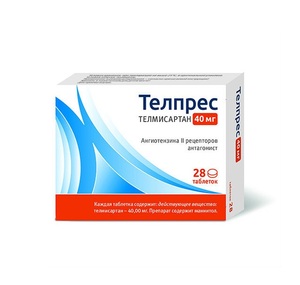 Телпрес Таблетки 40 мг 28 шт телпрес таб 20мг 28