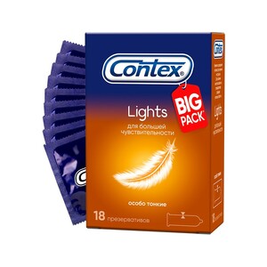 Contex Lights Презервативы 18 шт презервативы contex lights 30 шт