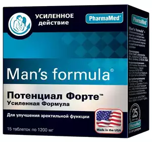 Man's formula Потенциал Форте Усиленная форма Таблетки массой 1200 мг 15 шт