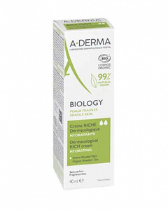 A-Derma Biology Крем лёгкий увлажняющий дерматологический для хрупкой кожи 40 мл