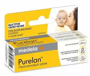 Medela Purelan Крем ланолиновый крем для гигиенического ухода за сосками кормящих матерей и сухой кожей 7 г