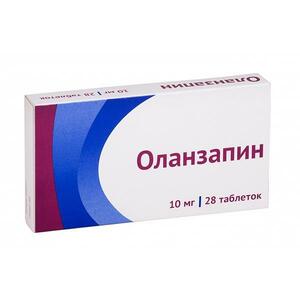 Оланзапин Таблетки 10 мг 28 шт