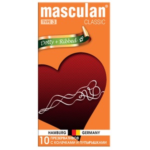Masculan Презервативы Classic 3 с колечками и пупырышками 10 шт маскулан презервативы masculan 3 classic 3 с колечками и пупырышками