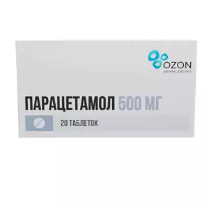 Парацетамол-Озон Таблетки 500 мг 20 шт