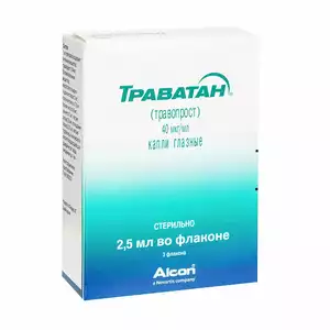Траватан Капли глазные 40 мг/мл флакон 2,5 мл 3 шт