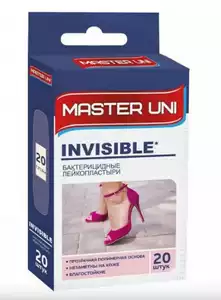 Master Uni Лейкопластырь Invisible 20 шт