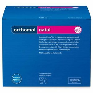 Orthomol Natal Порошок + Капсулы 30 шт orthomol комплекс натал плюс 30 капсул 30 саше orthomol для беременных и кормящих