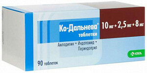 Ко-дальнева Таблетки 10 мг + 2,5 мг + 8 мг 90 шт