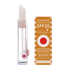 Belweder Помада губная солнцезащитная увлажняющая с Витамины е SPF20 4,5 г