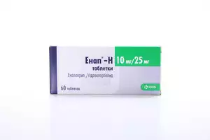 Энап-Н Таблетки 10 мг + 25 мг 60 шт