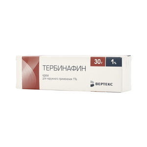 Тербинафин Верте Крем 1 % 30 г тербинафин 1 % 15 г крем