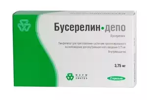 Бусерелин-депо Лиофилизат для приготовления суспензии для внутримышечного введения пролонгированного действия 3,75 мг 1 шт