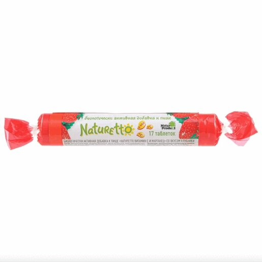 Naturetto Витамин С и Марганец Таблетки массой 2300 мг со вкусом клубники 17 шт