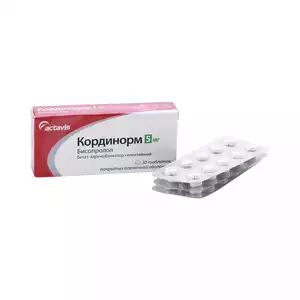 Кординорм таблетки покрытые пленочной оболочкой 5 мг 30 шт