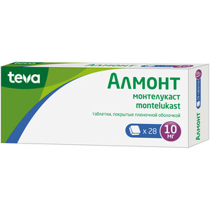 Алмонт Таблетки покрытые пленочной оболочкой 10 мг 28 шт